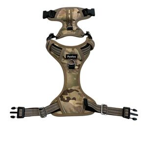 💜 Funfox Camo Reflective No-Pull Dog Harness - Size Medium (M)
